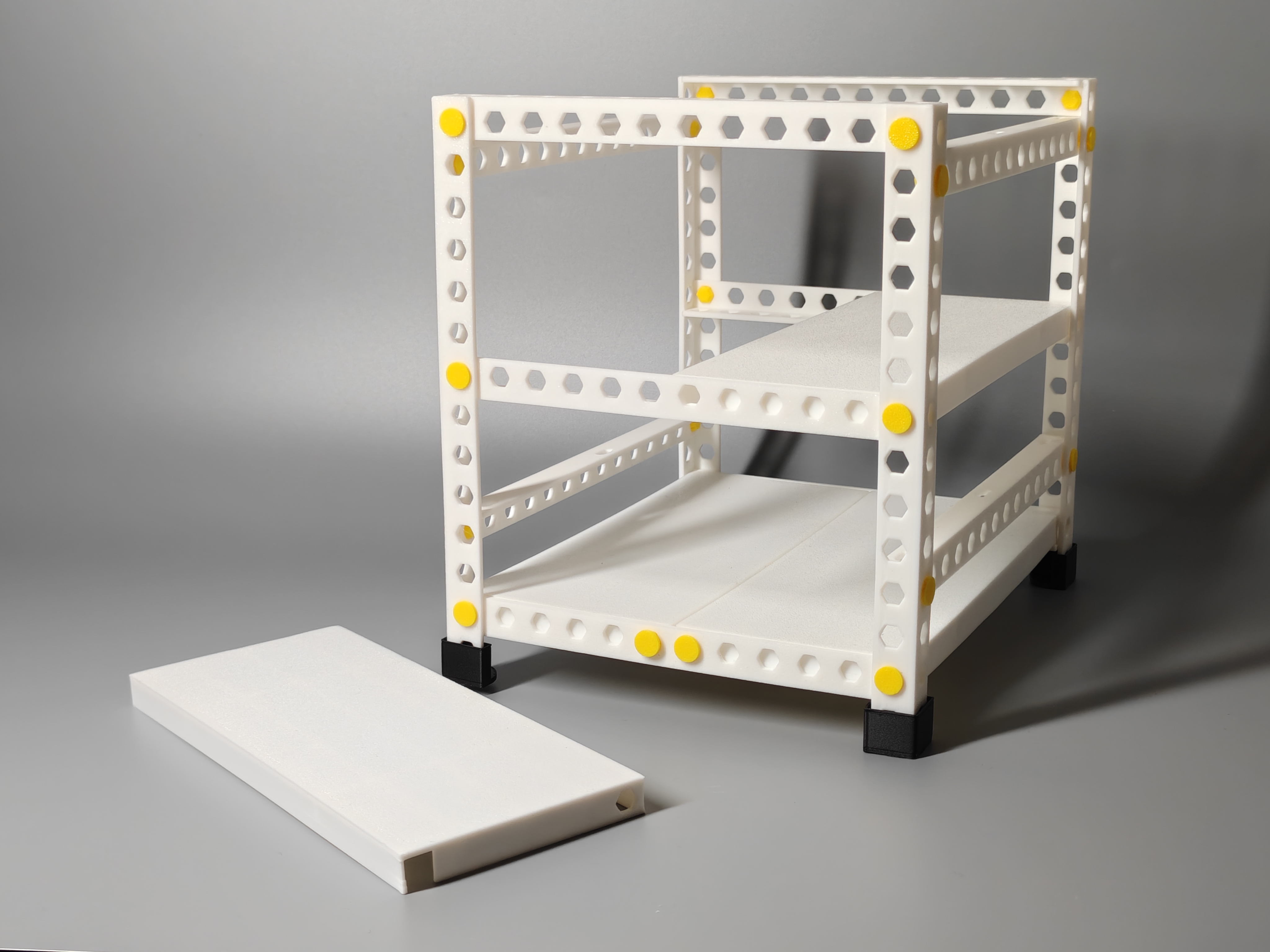 Miniatura 1 do modelo 3D 高承重模块化角铁桌面收纳架｜可定制配件，自由拼装，持续扩展