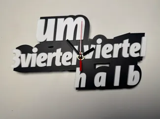 Abstrakte Uhr in deutsch