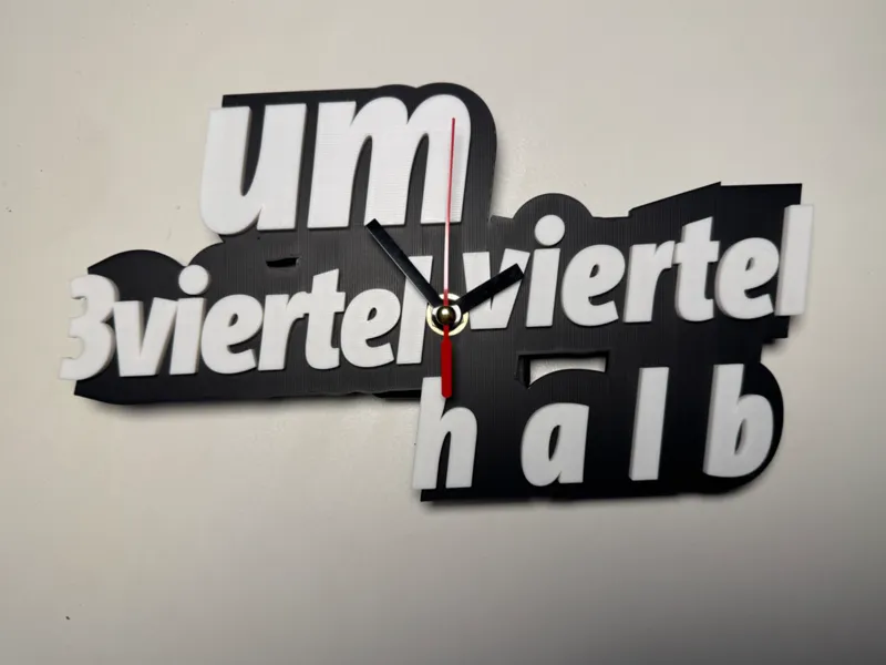 Abstrakte Uhr in deutsch