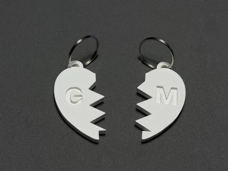 San Valentino Broken Heart Keychain con Lettere 