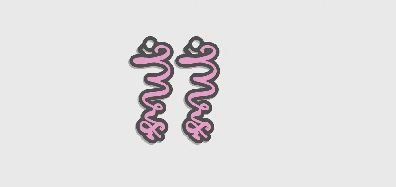 Mrs. Earrings or Keychain - AMS or Single Color view 4