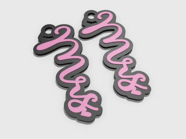 Mrs. Earrings or Keychain - AMS or Single Color
