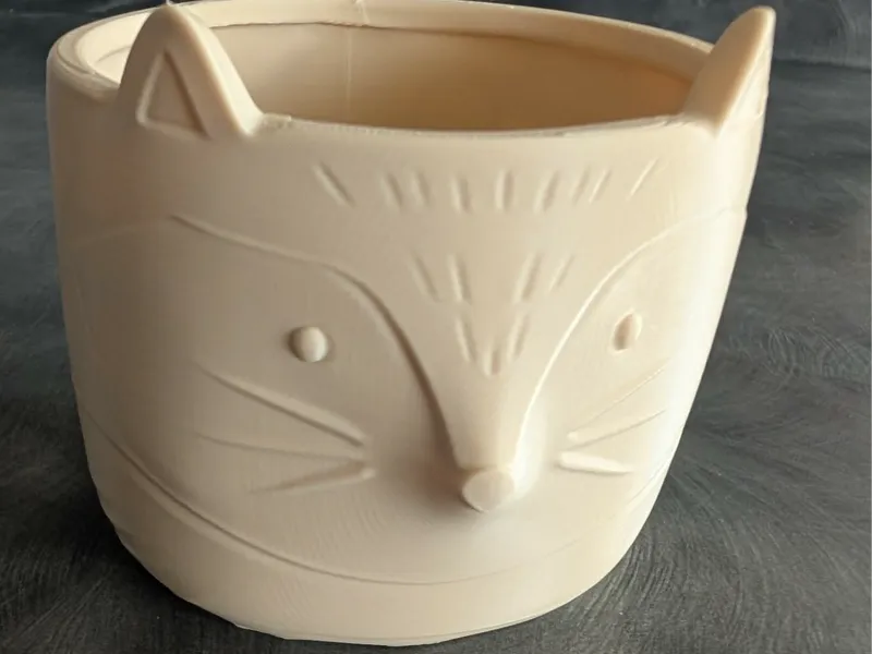 fox paintable planter