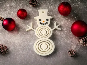 print in place Gyroscopic fidget snowman bauble by cruse2382 MakerWorld ...