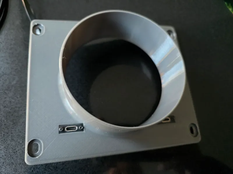 Exhaust vent for K40 laser - with two USB-C ports
