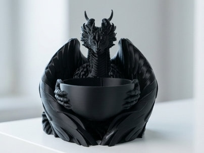 Gothic Dragon Tray - Detailed Fantasy Bowl