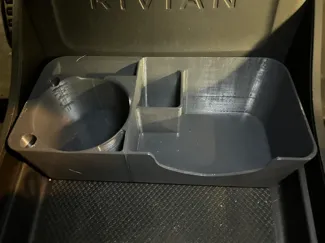 Rivian floor water bottle holder