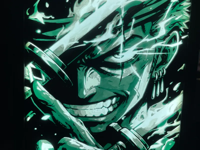 Zoro OnePiece Neon Frame