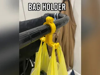 Bag holder for a baby stroller