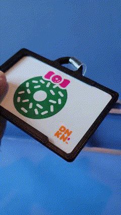 Two-Sided Badge ID Card holder for two cards