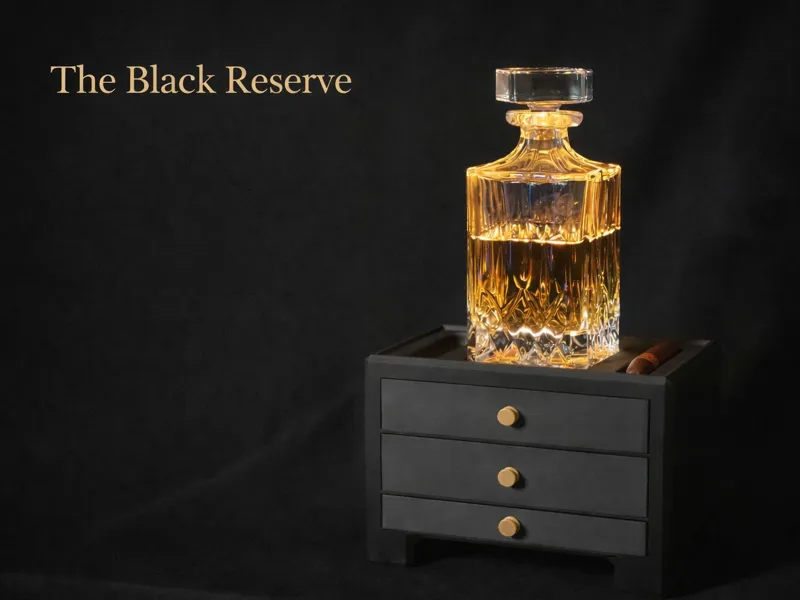 The Black Reserve- Luxury Decanter Stand