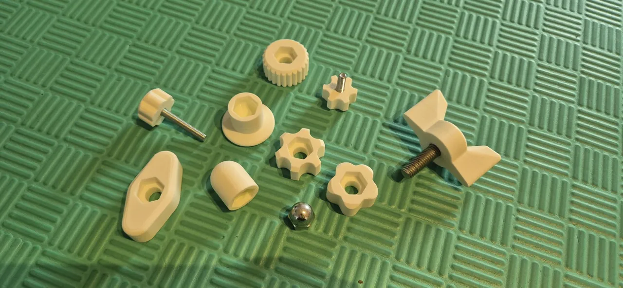 Parametric Nut Caps & Knobs System UPDATE view 2