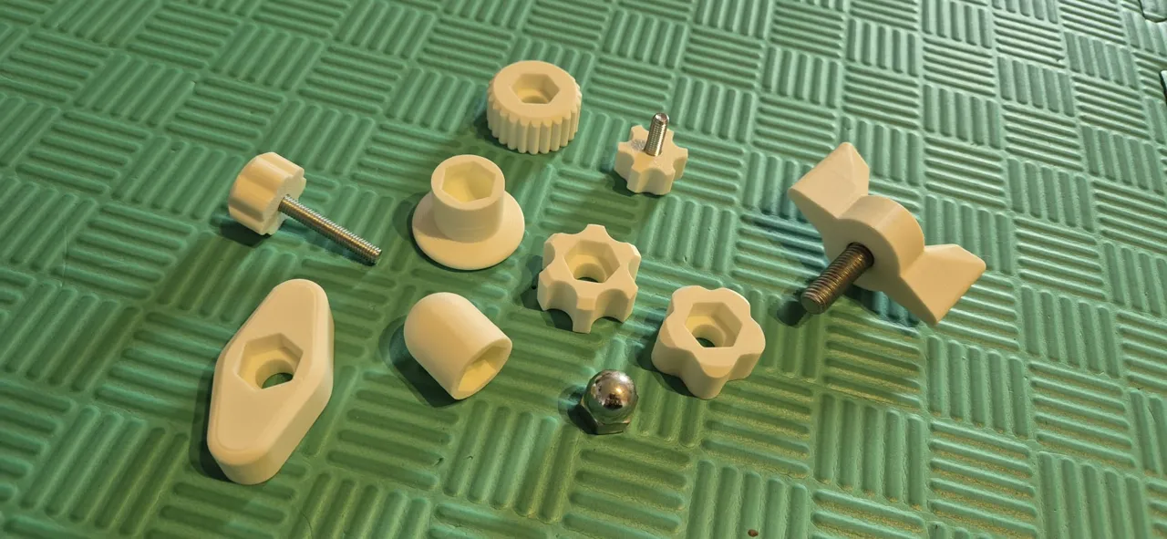 Parametric Nut Caps & Knobs System UPDATE view 3