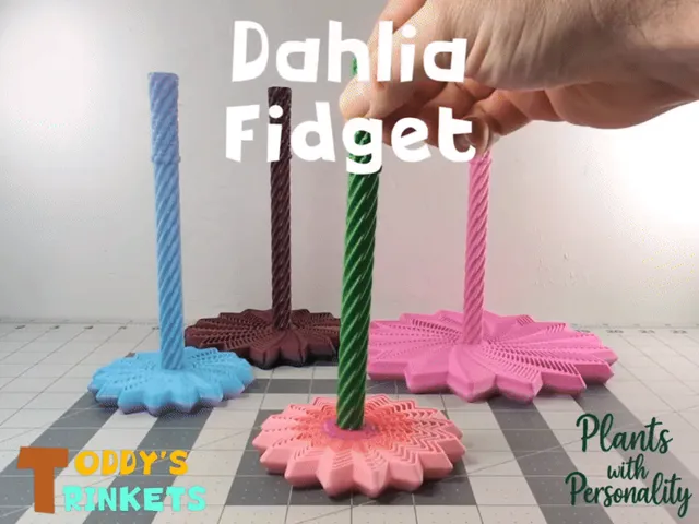 Dahlia Fidget (Expanded Sensory Flower Spinner)