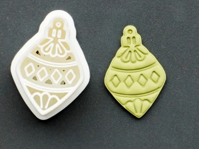 Christmas Bauble Polymer Clay Cutter Earrings