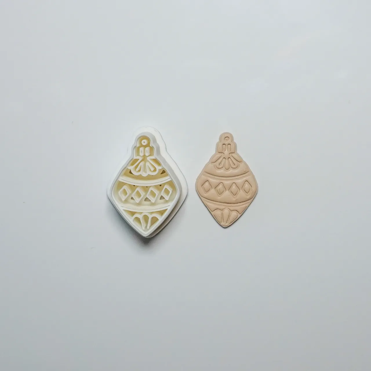 Christmas Bauble Polymer Clay Cutter Earrings view 3