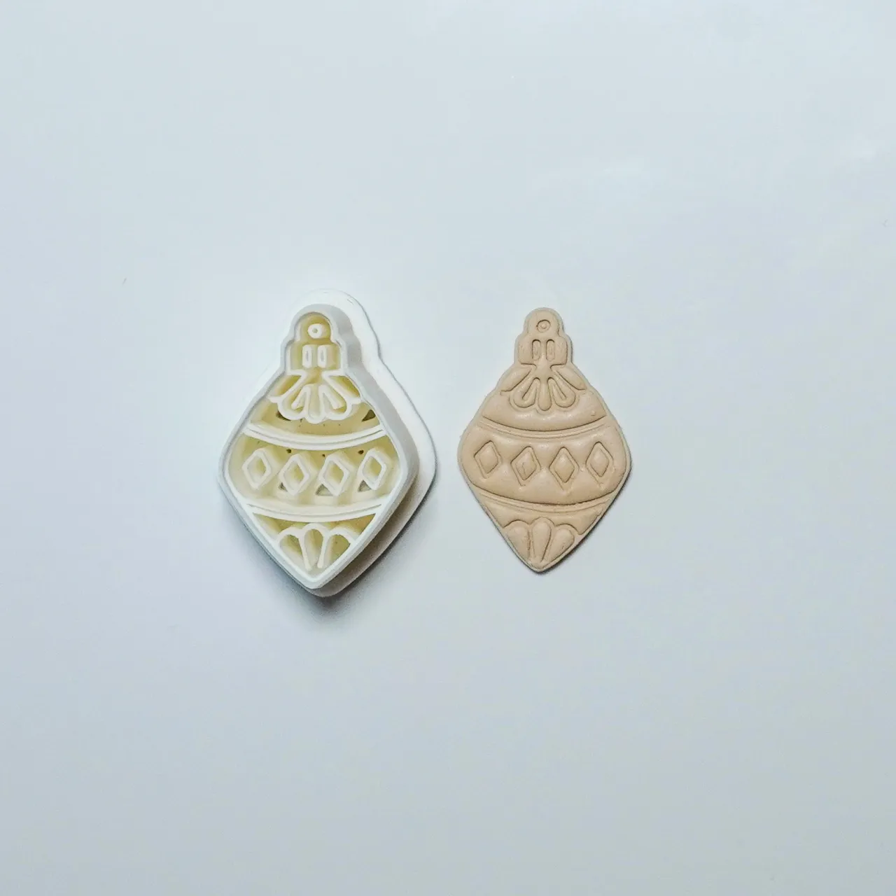 Christmas Bauble Polymer Clay Cutter Earrings view 2