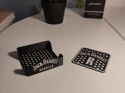 Jack Daniel's Bottle Display & Coasters - Rodrigo 