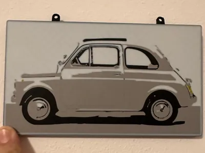 Fiat 500 Vintage 3D Painting
