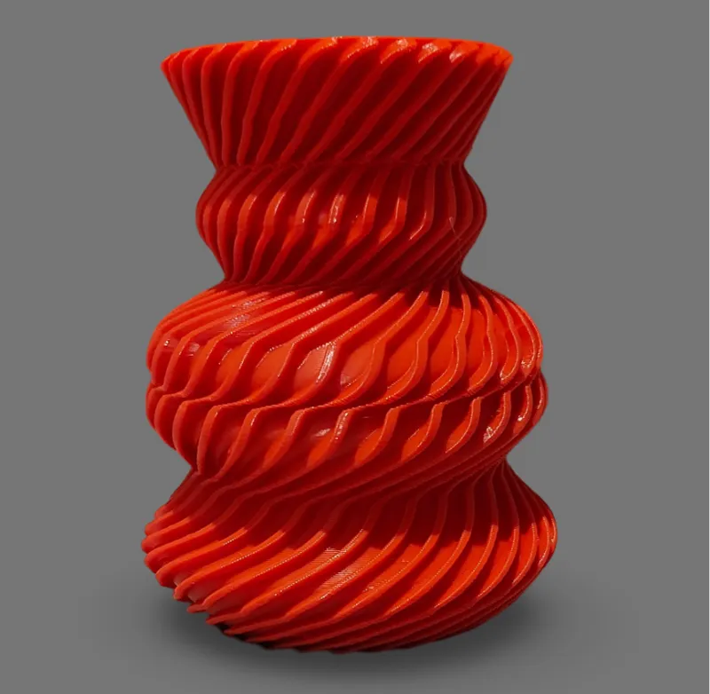Lightly spirled vase