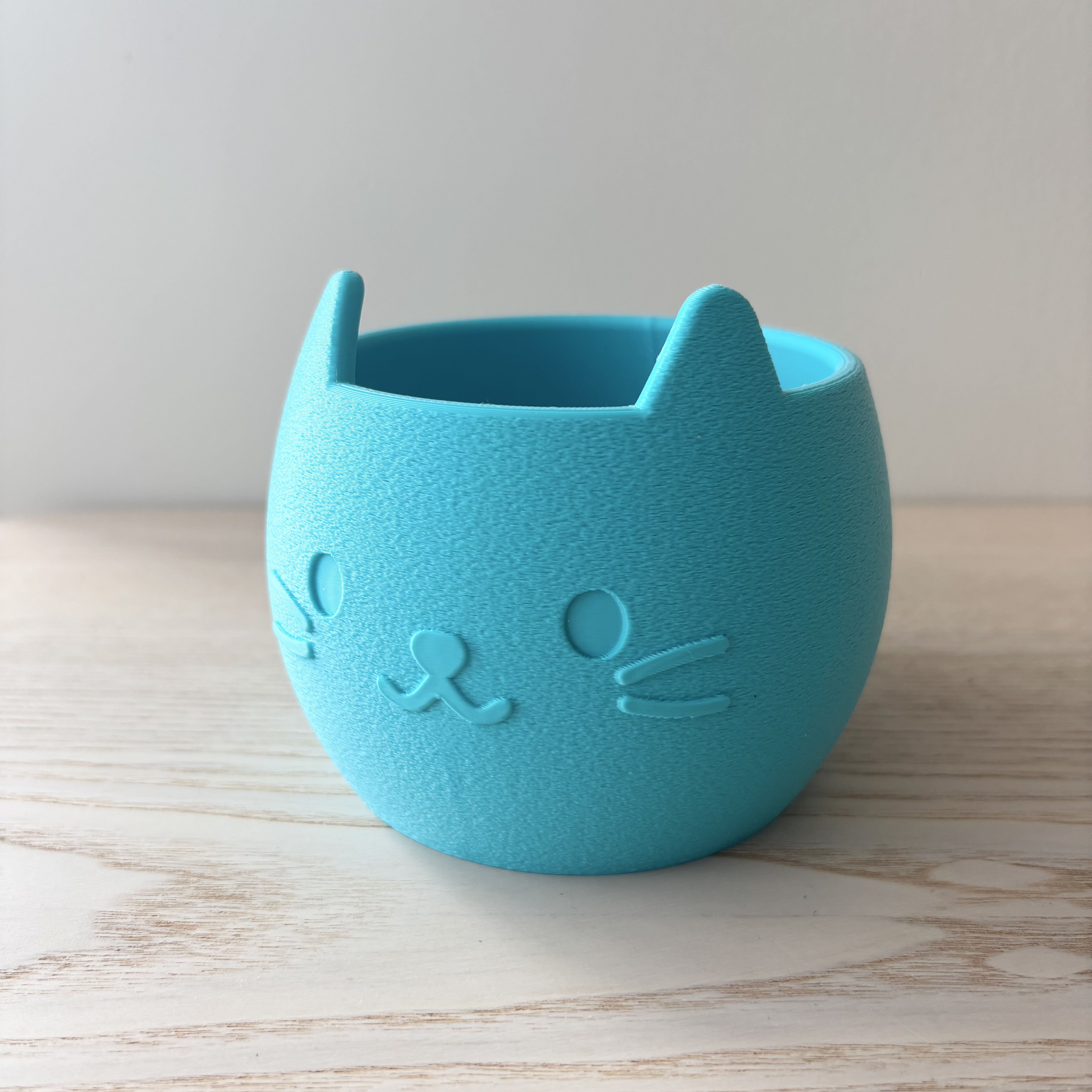 Miniatura 1 do modelo 3D Succulent plant pot/Cute Kitty plant pot(Q_Craft)