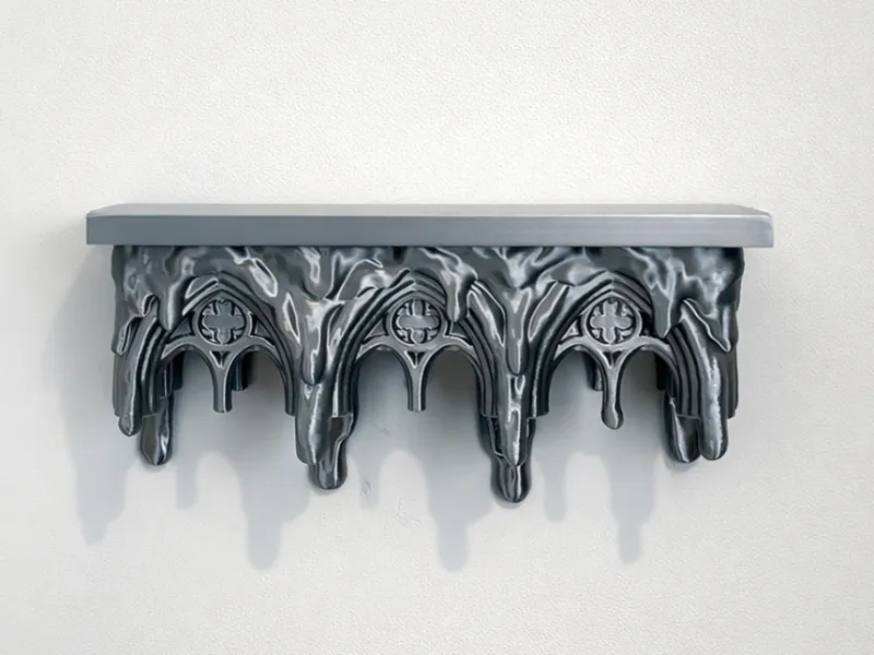 Molten Cathedral Shelf | Gothic Drip Wall Display