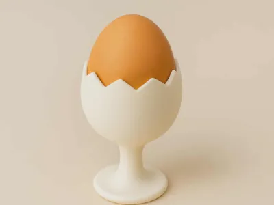 Cracked Egg Cup – Minimalist 3D Printed Egg Holder