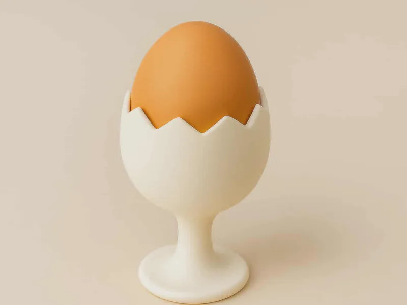 Cracked Egg Cup – Minimalist 3D Printed Egg Holder