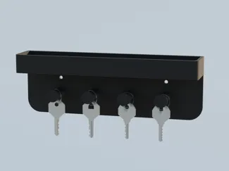 Modern Wall Key Holder with Storage Tray
