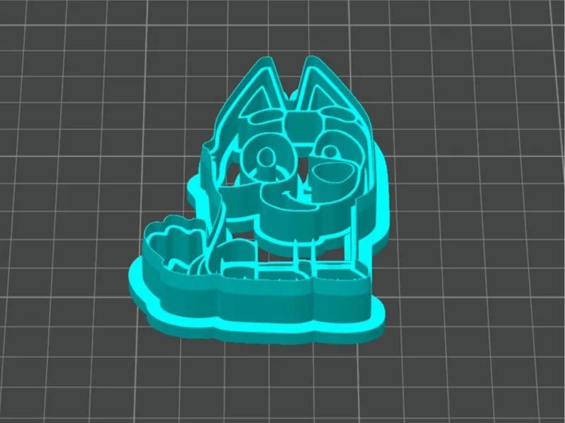 BLUEY COOKIE CUTTER WITH IMPRINT 80mm