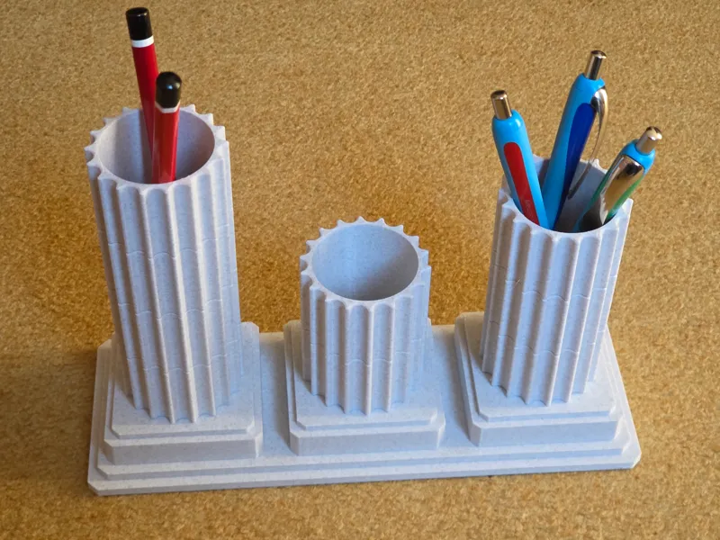 parametric desk organizer greek columns