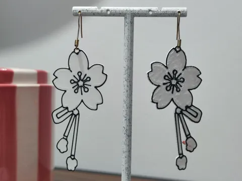 Pendientes: Aretes Brisa de Sakura — referencia de MakerWorld
