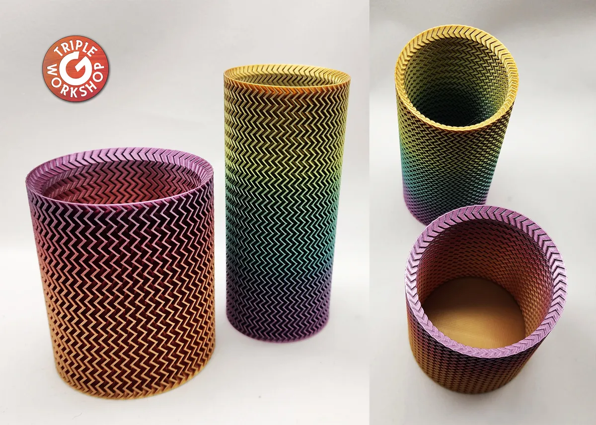 Set de vases zigzag