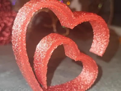 Little fuzzy heart love gift Valentine's Day