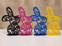 Silhouette lapin floral de Pâques — photo 2