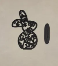 Silhouette lapin floral de Pâques — photo 3