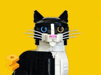 Whiskers Add-On for LEGOs Ideas Tuxedo Cat 21349