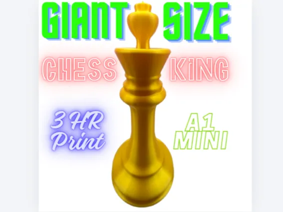 Giant Chess King Display Piece(W/ A1 mini profile)