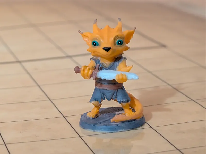 Kobold Adventurer Miniature - "Blepp"