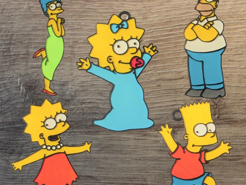 Décorations Noël guirlande Simpson 2D Art