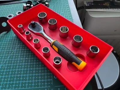 Stanley 1/4 ratchet and sockets Gridfinity holder