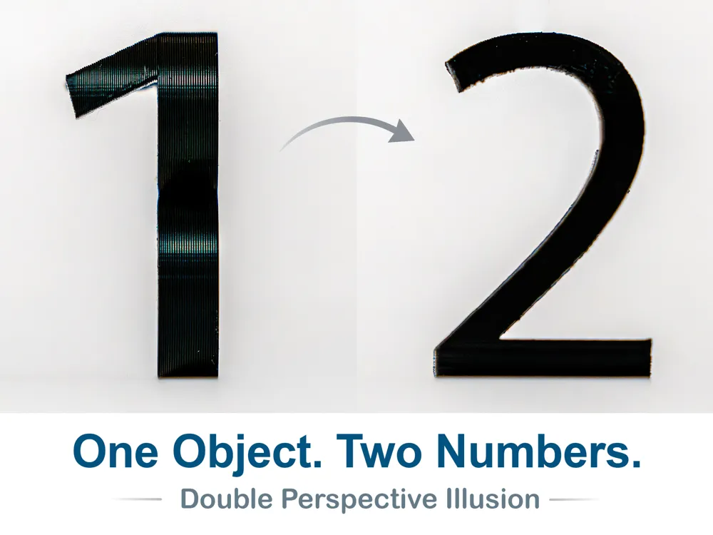 Number 12 Optical Illusion (10-99 available) - Free 3D Print Model ...