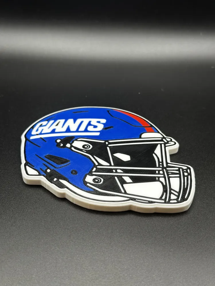 New York Giants Helmet Coaster Set - Free 3D Print Model - MakerWorld