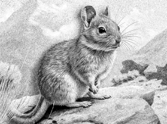 Degu auf Stein 1