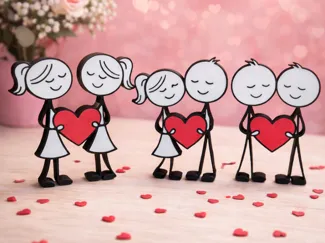 Couple Figurines "Heart" – Modern & Inclusive