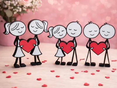 Couple Figurines "Heart" – Modern & Inclusive