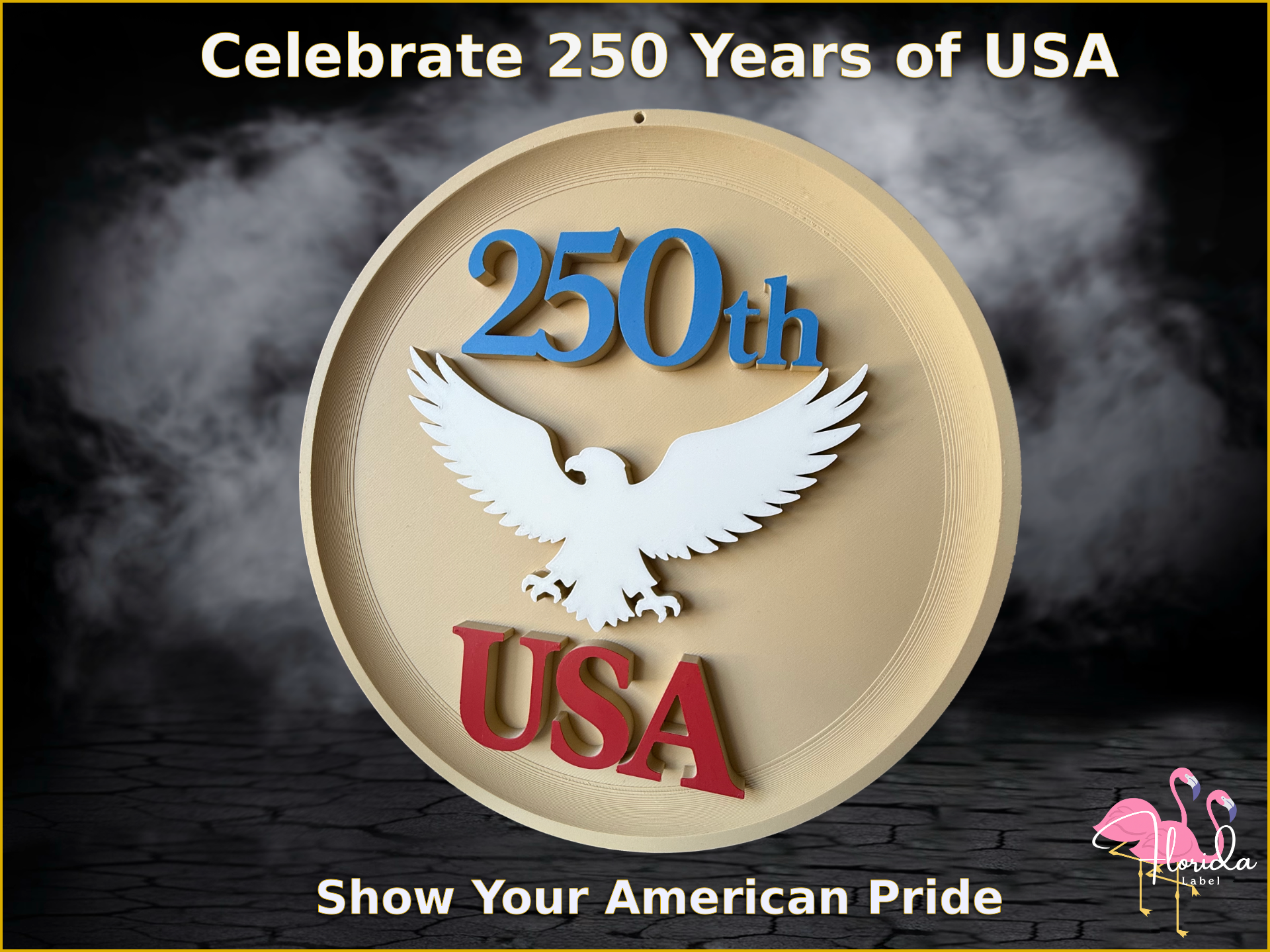 250th USA Door Hanger – 4th of July Eagle Decor