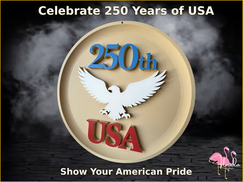 250th USA Door Hanger – 4th of July Eagle Decor