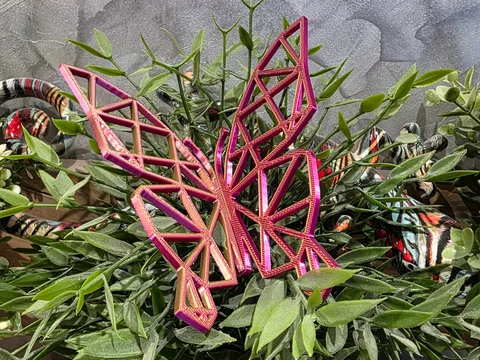 Papillon géométrique à emboîtement