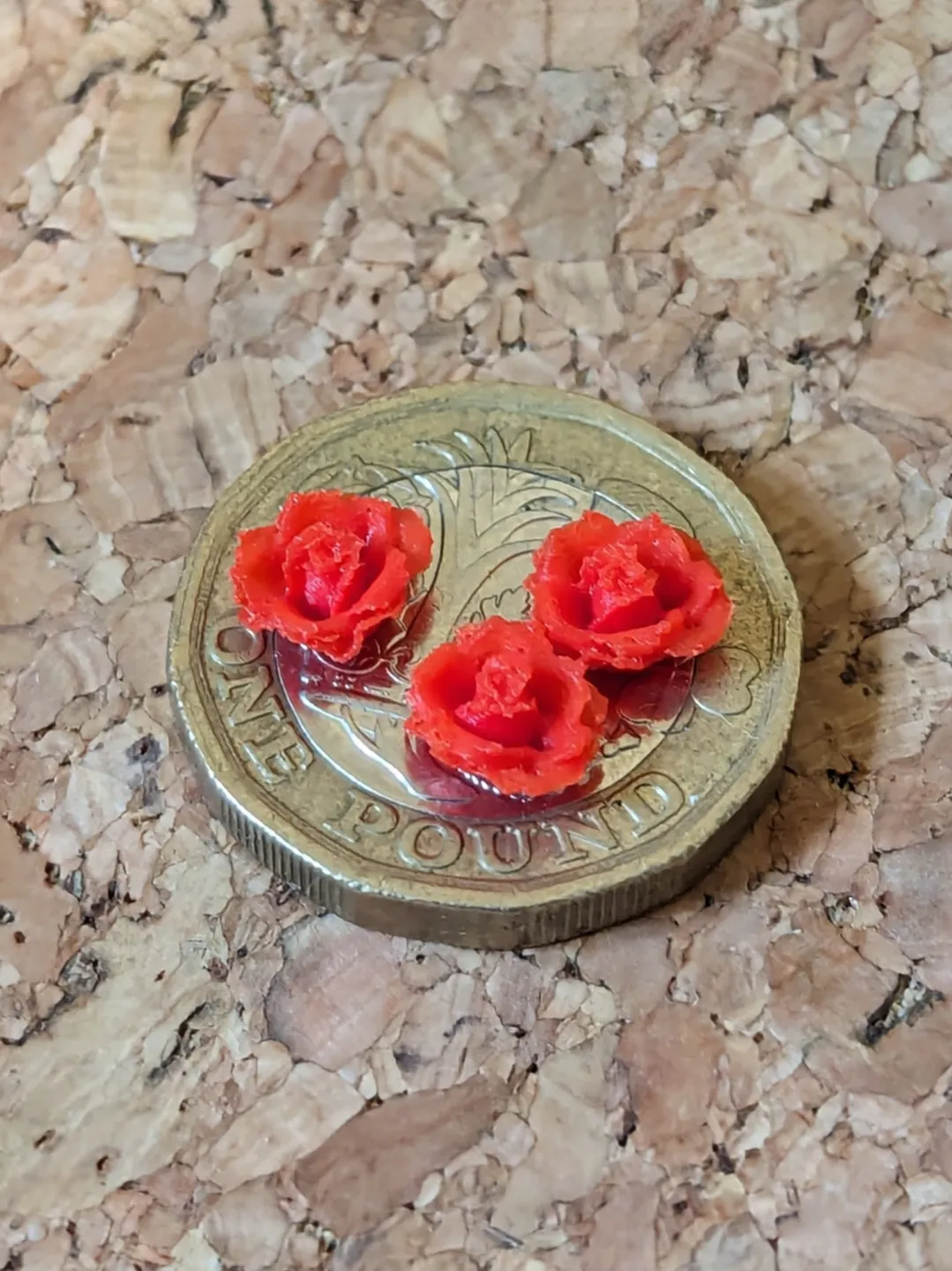 Rose earrings/necklace charm view 3